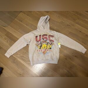 USC Trojans Beige Hoodie NWT Size xs college university